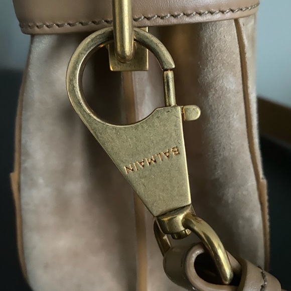 *SOLD* Authentic Balmain B Buzz 23 Sand-Colored Sued Handbag - Picture 8 of 10